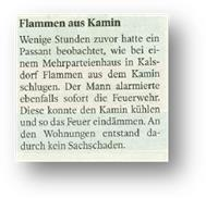 Flammen aus Kamin - Jnner 2011